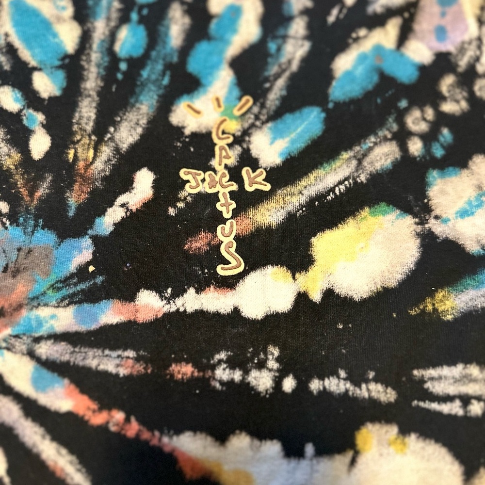 Travis Scott Multicolor Tie-Dye Short Sleeve Tee - Picture 2 of 4